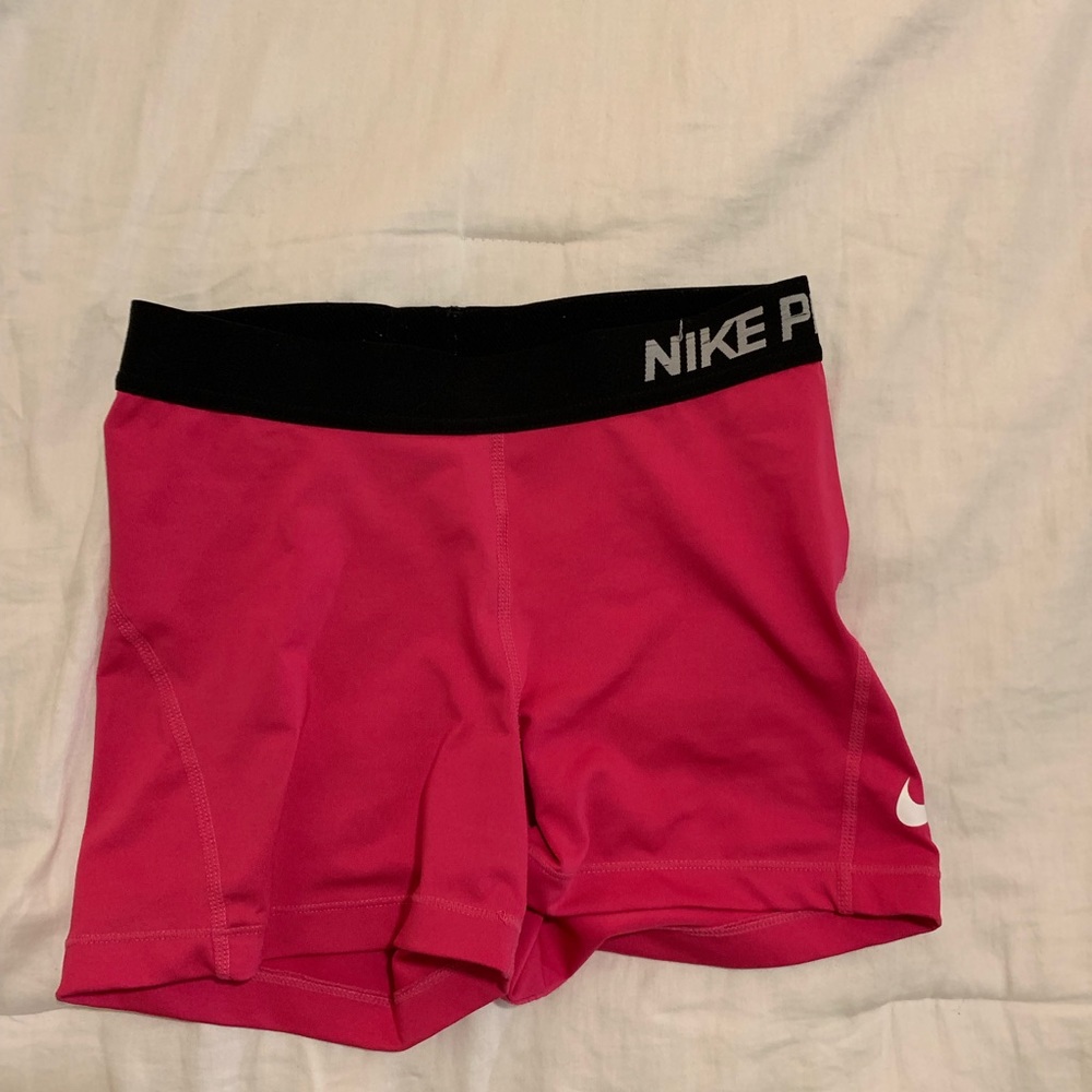 pink nike pro spandex